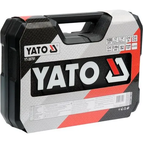 'YATO DE 38791-108PCS SOCKET SET 1/4 ET 1/2 '' YT-38791 3 'YATO DE 38791-108PCS SOCKET SET 1/4 ET 1/2 '' YT-38791 – Image 3