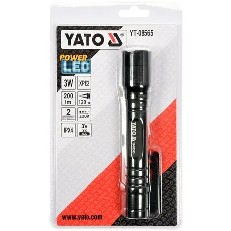 Lampe De Poche à Cree XPE2 3W YATO - Noir 4 Lampe De Poche à Cree XPE2 3W YATO - Noir – Image 4