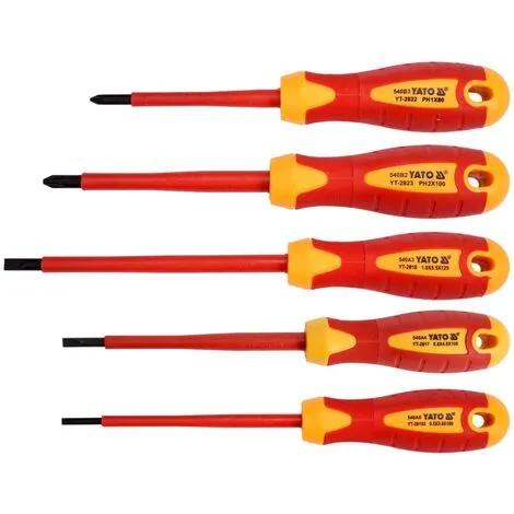 Ensemble De Tournevis Isolés 5 Pcs 1000 V YATO 1 Ensemble De Tournevis Isolés 5 Pcs 1000 V YATO