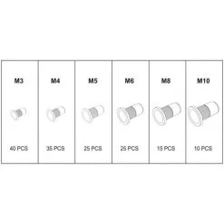 Écrous à Rivet 150 Pcs Acier Au Carbone M3-M10 YATO 7 Écrous à Rivet 150 Pcs Acier Au Carbone M3-M10 YATO -Yato Soldes Magasin 31569472 3
