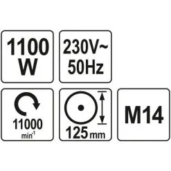 Meuleuse D'angle 1100 W YATO -Yato Soldes Magasin 32110235 3