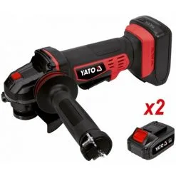 Meuleuse D'angle Avec 2 Batteries Li-Ion 3,0Ah 18V 125 Mm YATO