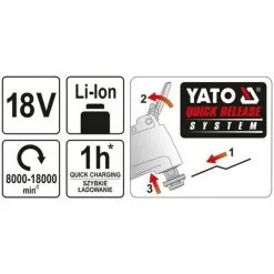 Multi-outil Oscillant Sans Batterie 18V YATO 9 Multi-outil Oscillant Sans Batterie 18V YATO -Yato Soldes Magasin 32392890 5