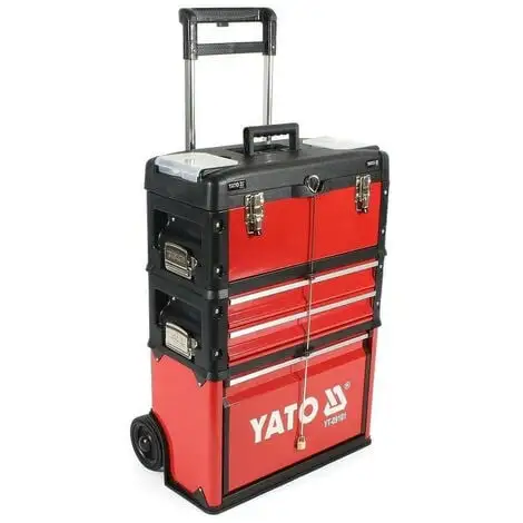 Yato - Coffret D'outil Modulaire Sur Roues Avec 3 Parties - YT-09101 1 Yato - Coffret D'outil Modulaire Sur Roues Avec 3 Parties - YT-09101