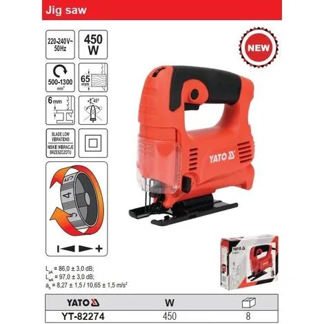 YATO Scie Sauteuse - 450W - 3100 Min-1 3 YATO Scie Sauteuse - 450W - 3100 Min-1 – Image 3