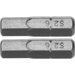 YATO 2 Embouts 1/4" 25mm HEX H6