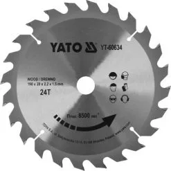YATO Lame De Scie Circulaire - 24T - Ø20mm - Circonférence 190mm -Yato Soldes Magasin 53059051 4
