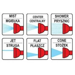 YATO Pistolet D'arrosage En Laiton 1/2" - 7 Fonctions