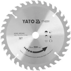 Lame De Scie Circulaire Yato Ø 165 Mm - 36 T - Diamètre Intérieur 16 Mm